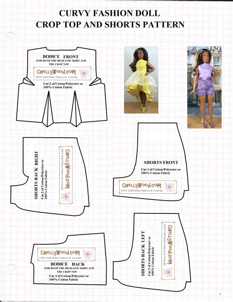 Printable Diy Barbie Clothes Patterns