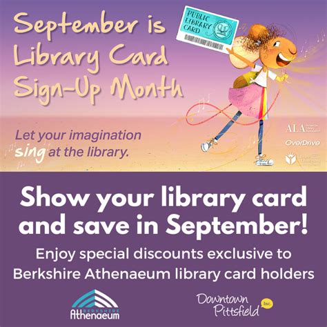 National Library Card Sign Up Month Love Pittsfield Ma