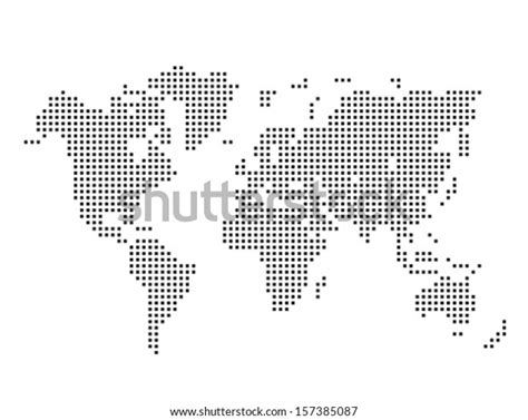 Vector Dotted World Map Stock Vector Royalty Free 157385087