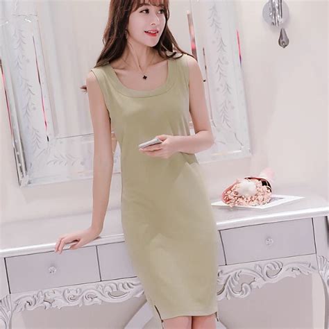 korean summer dress women clothing bodycon dress show thin sleeveless casual dress fashion gray