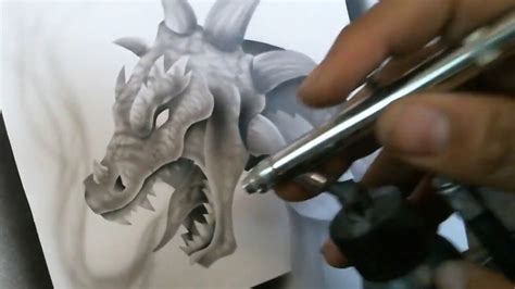 How To Airbrush A Dragon Youtube