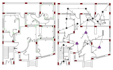 Electrical Layout Plan Of Modern House Autocad File Cadbull