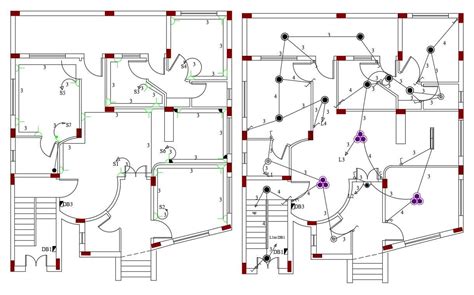 Electrical Layout Plan Of Modern House AutoCAD File - Cadbull