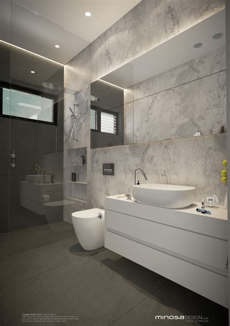 Two bedroom, two bathroom modern. Minosa: Modern Monochrome Bathroom Design