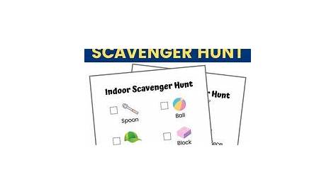 This free printable indoor scavenger hunt for kids is a fun inside