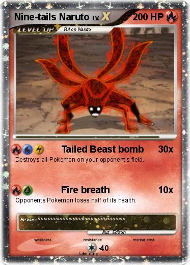 Pokémon Nine Tails Naruto 16 16 Tailed Beast Bomb My Pokemon Card