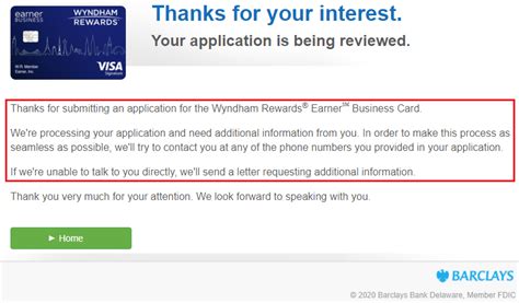 Check your barclays credit card application status by phone. Barclays Wyndham Rewards Earner Business Credit Card Application & Reconsideration Process