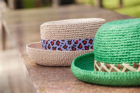 Premium Photo Multicolored Handmade Summer Hats