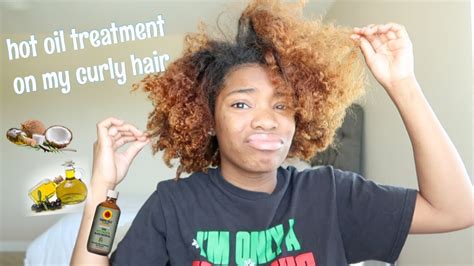 Hot Oil Treatment On Curly Hair YouTube