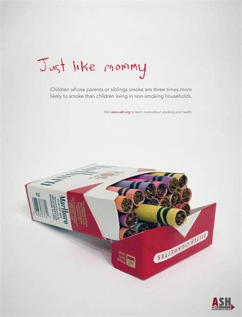 Antismoking Print Ad Just Like Mommy On Behance Advertising