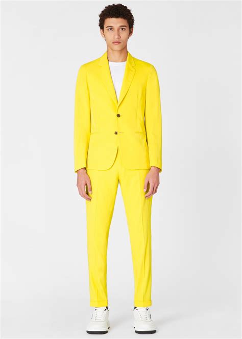 Paul Smith Tailored Fit Yellow Wool Twill Blazer Yellow Mens Suits ⋆