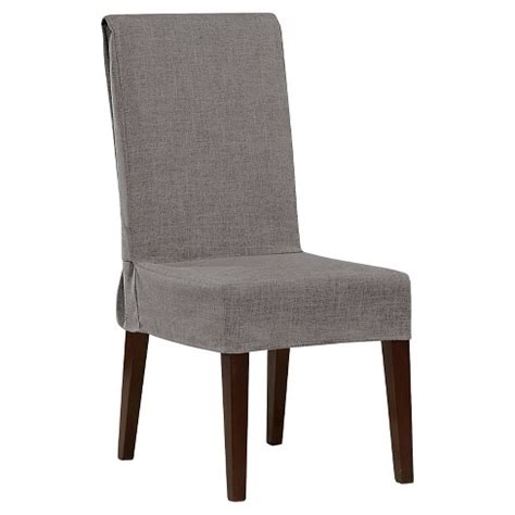 Dining room chair slipcovers dining room chairs dining table dining area wood table house of turquoise casual dining rooms small dining dining room design. Mason Short Dining Room Chair Slipcover Gray - Sure Fit ...