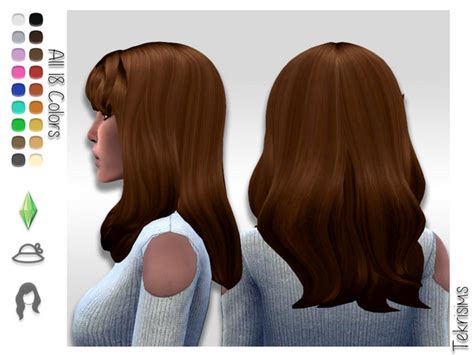 Rosario Thick Mid Length Hair By Tekrisims At Tsr Sims 4 Updates