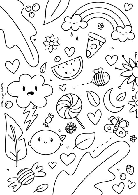 Kawaii Doodle Coloring Pages To Print Coloring Pages