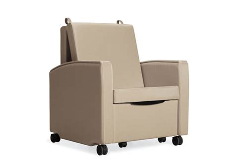 A compact sleeper chair for rest or relaxation that can be used as a chair, chaise lounge, or bed. Chair Sleeper Bed
