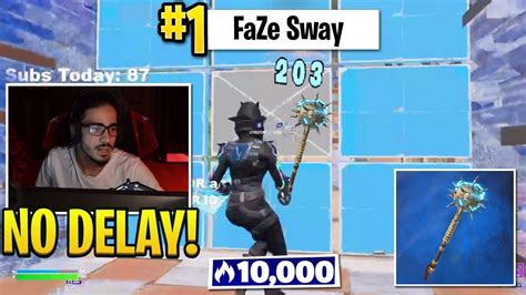 Faze Sway Road To 10k Arena Points With Epic Pickaxe Fortnite Youtube