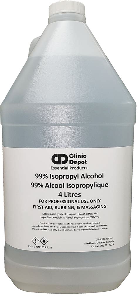 99 Isopropyl Alcohol 4 Litre Bottle Isopropyl Alcohol