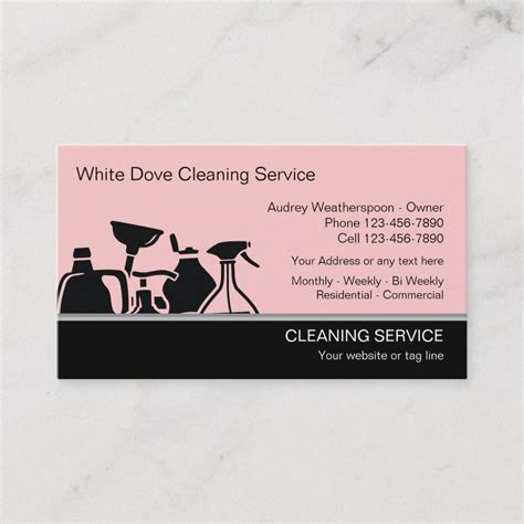 Modern Cleaning Business Cards Cleaning Business Cards