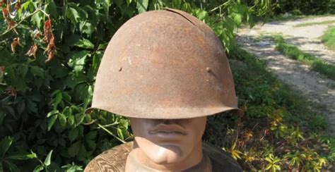 Original Authentic Ww2 Wwii Relic Soviet Red Army Helmet Ssh40 Six