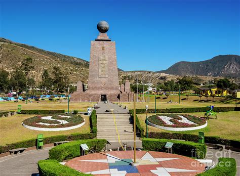 Monument To The Equator Middle Of The World City Ecuador Photograph