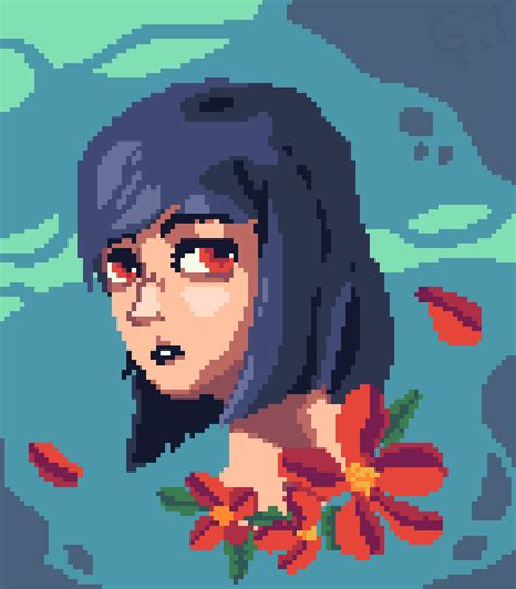 Artstation Pixel Art Girl Face