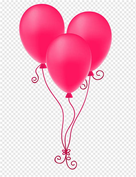 Three Pink Balloons Illustration Balloon Pink Euclidean Pink Balloons