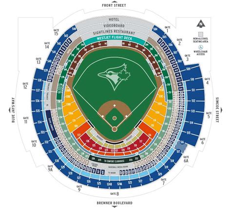 Seating Map Toronto Blue Jays