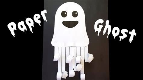 How To Make A Paper Ghost Halloween Crafts For Kids Youtube