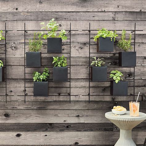 4 Box Wall Mounted Indoor/Outdoor Planter + Reviews | Crate and Barrel