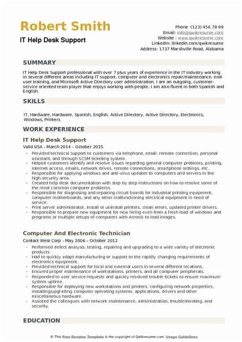 Learn how to write the perfect help desk job description using our template. Help Desk Job Description Resume Luxury It Help Desk Support Resume Samples in 2020 | Marketing ...