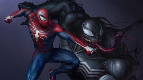 Spiderman Vs Venom Artwork Hd Hd Superheroes 4k Wallpapers Images