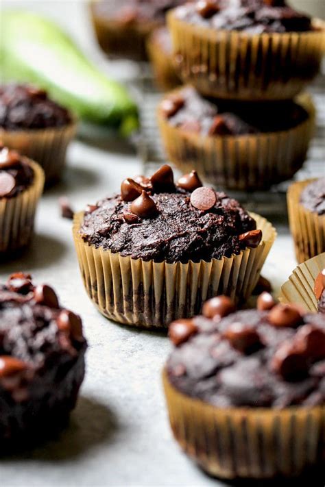 I just love the added protein on some of my dessert recipes. Healthy Chocolate Zucchini Muffins - Two Peas & Their Pod