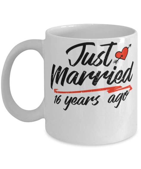 16Th Wedding Anniversary Mug Gift For Couple Husband Wife Him