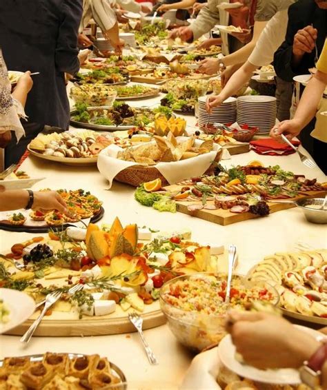 A buffet dinner is more is informal and relaxed. Buffet table decorating ideas - how to set elegant ...