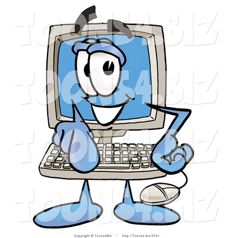 Illustration Of A Cartoon Computer Mascot Pointing At The Viewer By