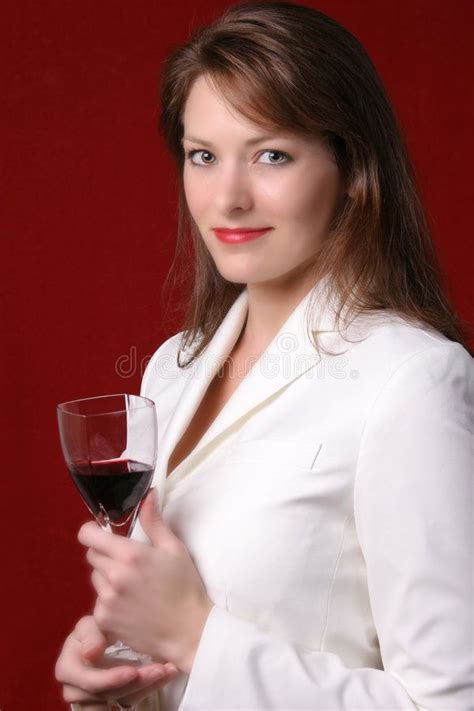 Elegance Woman Holding Wine Glass Drinking Red Wine Spon Holding Woman Elegance
