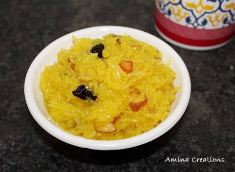 Amina Creations Zarda Meethe Chawal Sweet Rice Recipe With Video