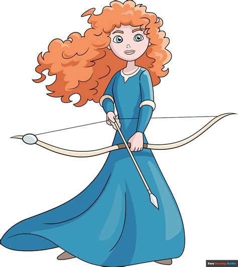 How To Draw Merida From Brave Really Easy Drawing Tutorial