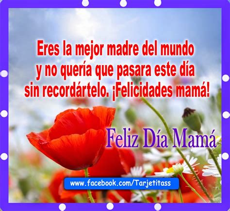 FELIZ DÍA MAMÁ - Eres la mejor madre del mundo y no quería ...