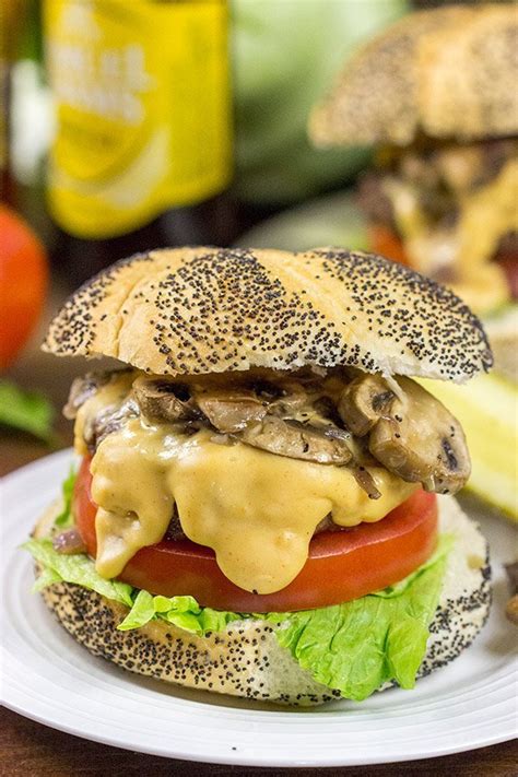 The mushroom burger recipe is. Grilled Mushroom Swiss Burgers | Perfect for dinner in the ...