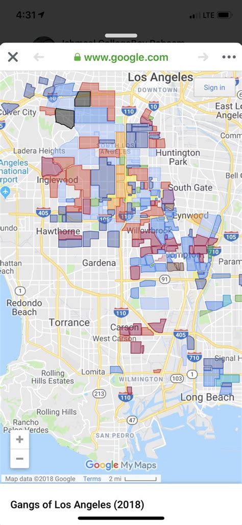 34 Los Angeles Gangs Map Maps Database Source Vrogue