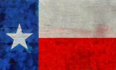 Texas State Flag Weathered And Worn Painting By Dan Sproul