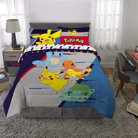 Pokemon Kids Microfiber Bed In A Bag Bedding Bundle Set Comforter And