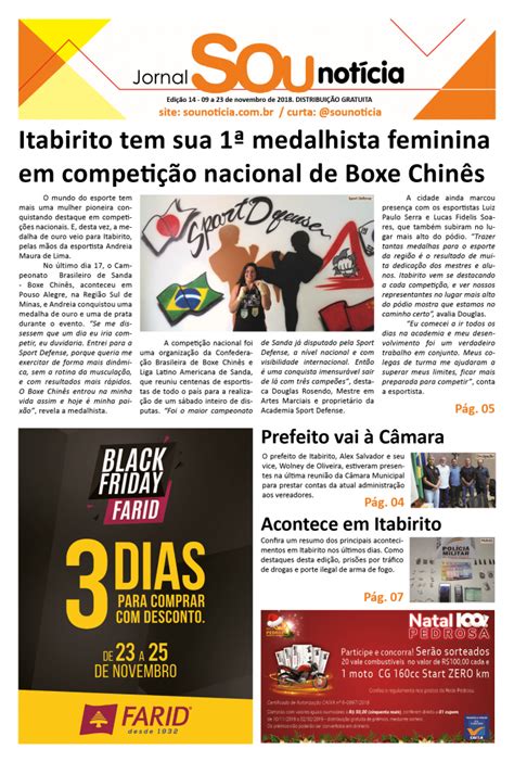 14ª Edição Do Jornal Sou Notícia Já Está Nas Ruas Sou Notícia Itabirito