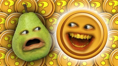 Annoying Orange Pear Vs 100 Mystery Buttons Youtube