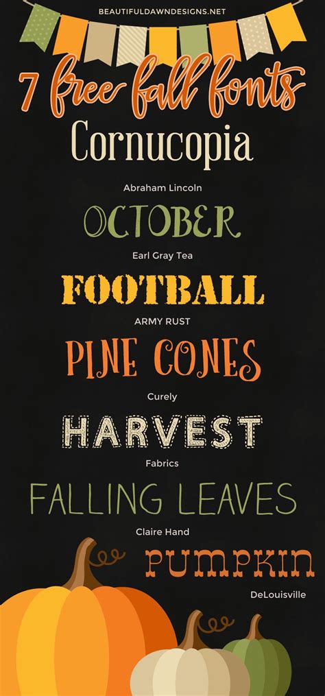 7 Free Fall Fonts With Free Printable Beautiful Dawn Designs Fall
