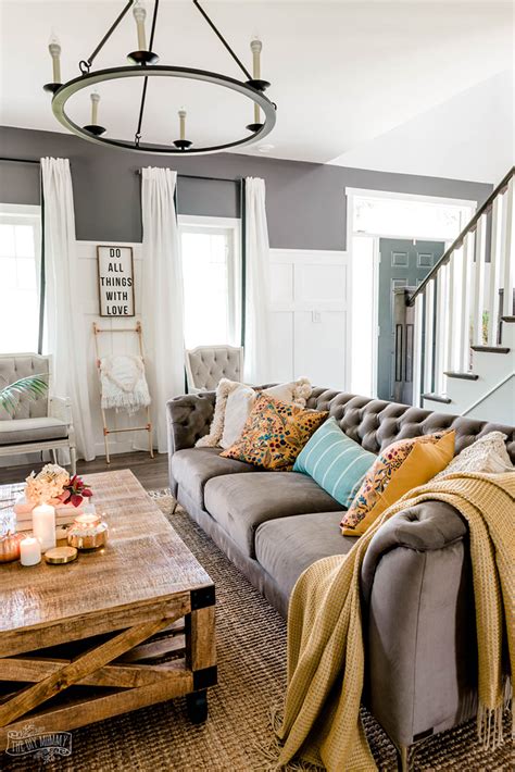 Our Cozy Fall Living Room With Simple Mantel Decor The
