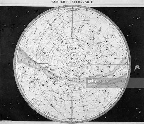 Northern Star Chart The Celestial Sphere With Zodiac Figures
