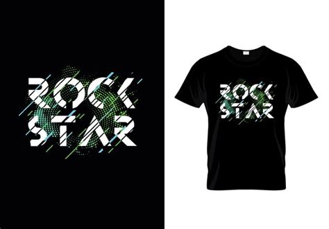 Rockstar Typografie T Shirt Design Vektor Premium Vektor