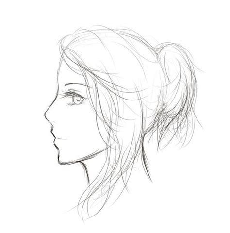 15 Aesthetic Woman Sketch Side Profile Drawing For Sketch Art Girl